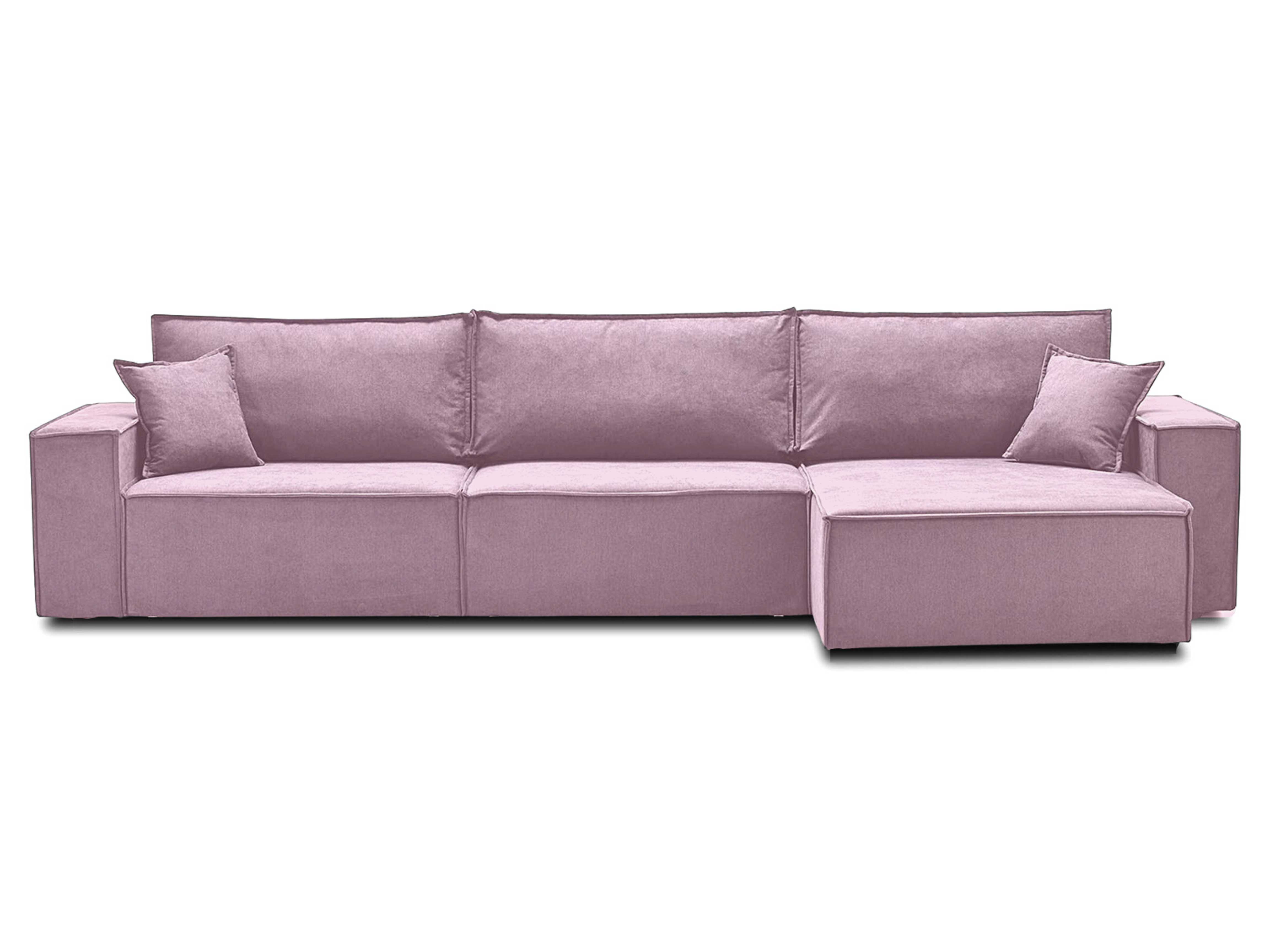 Duży narożnik w stylu loft różowy